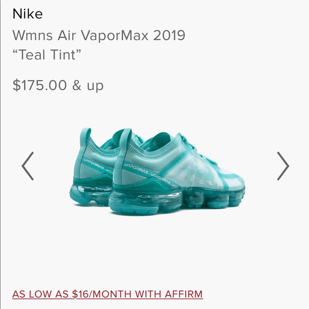 SOLD‼️‼️‼️Women’s Air Vapormax 2019 “Teal tint”. - Picture 7 of 8